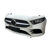 Ensemble de pare-chocs avant d'occasion de haute qualité avec découpes pour capteurs d'aide au stationnement, fixation par vis en ABS, amélioration pour Mercedes-Benz Classe A W177 AMG