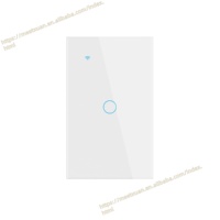 Interrupteur tactile Wi-Fi sans neutre pour les États-Unis, compatible Smart Life/Tuya, contrôle par application, 1/2/3/4 gangs, compatible Alexa Google Smart Home