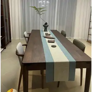 Taplak meja kayu lempeng padat dengan tepi langsung alami Butcher Block dalam stok untuk ruang makan dan meja dapur