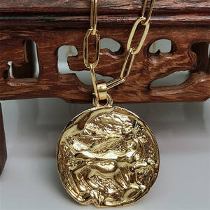 Collier avec pendentif pièce zodiacale plaqué or 18 carats, breloque 12 constellations, chaîne à maillons pour femme, bijoux astrologiques - Product Image 5