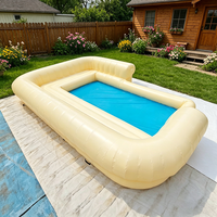 Canapé Gonflable Aquatique Flottant pour Piscine en PVC, Capacité 5-10 Personnes, 500kg, 4x6M, Utilisation Extérieure, Bar Tendance