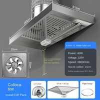 Grande hotte de cuisine domestique à gaz, ventilateur de ventilation, hotte aspirante, Machine d'extraction de fumée simple, grande aspiration domestique