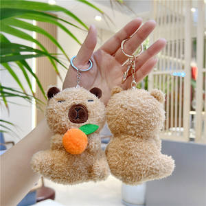 Adorable porte-clés en peluche Capybara, ours super doux en coton PP, idéal pour anniversaire, anti-stress, vente en gros - Product Image 2