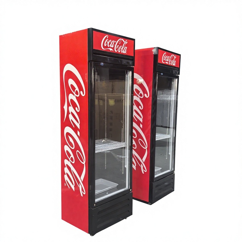 Supermarket Commercial Tempered Glass Door Upright