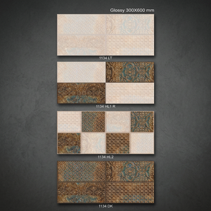 Intérieur Décoratif Salon Numérique Carreaux Muraux en Céramique 30x60cm 12x24 Émaillé Nouveau Design Indien Usine Prix Bon Marché - Product Image 2