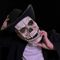 Nouvel Arrivage Halloween : Masque Crâne Demi-visage, Accessoire Thème Personnage, Design Horreur Inédit, Bestseller Transfrontalier