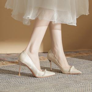 Zapatos de Tacón Alto Elegantes y Sensuales para Mujer, Zapatos Formales con Punta Abierta para Boda, con Suela Antideslizante, Diseño Evergreen para Verano e Invierno - Product Image 4