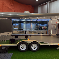 Chariot de bar mobile, stations de cocktails pour accessoires de food truck, chariot roulant électrique pour camping-car, fibre de verre, aluminium, acier inoxydable