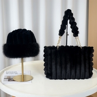 Bolso Bandolera de Felpa de Gran Capacidad para Otoño e Invierno 2026, Estilo Moderno con Peluche