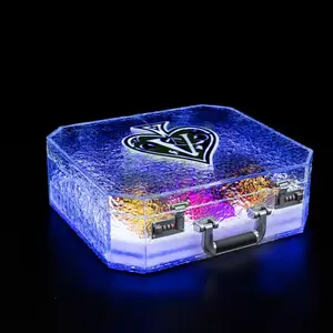 Logo personalizzato champagne progettato variopinta di RGB LED contenitore di ghiaccio vodka bottiglia di vino Display glorificatore del basamento