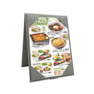 Tarjetas de Menú de Tela para Restaurantes, Soporte de Mesa A5 con 2 Vistas, Cubierta de Menú Tipo Tenda - Product Image 3