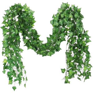 Guirlande de lierre artificiel ZHJIAU, 200 cm, verte, pour décoration de mariage, maison et aménagement paysager - Product Image 4