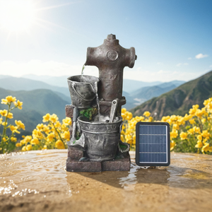 Ev ve dış dekorasyon için su çeşmesi ile güneş enerjisi musluk parlak LED - Product Image 4