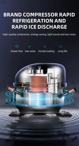 เครื่องทำน้ำแข็งแบบมินิ รุ่นกระสุน คุณภาพสูง ใช้ไฟฟ้า 220V ผลิตน้ำแข็งได้ทันที ใช้กับน้ำดื่มบรรจุขวด ความจุ 12 กก./วัน - Product Image 6