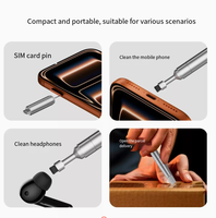 Nouveau stylo de nettoyage 3-en-1 pour téléphone portable : extracteur de carte SIM, déballleur, brosse porte-clés et nettoyeur d'écouteurs et de cérumen