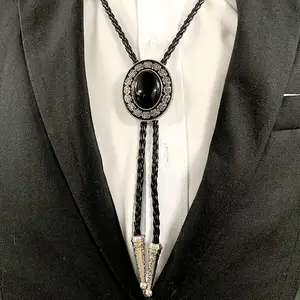 Пользовательские Западные Ковбойские камни льва модные ювелирные изделия Жемчужное Серебряное ожерелье Кулон Боло галстук