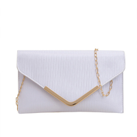 Sac à Main de Soirée Élégant de Luxe en Cuir PU pour Femmes avec Chaîne d'Épaule, Pochette Enveloppe pour Fêtes, Vente en Gros