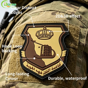 Patch en silicone PVC 3D écologique personnalisé, nouveau design, patchs en caoutchouc souple gaufré, logo à coudre ou à repasser pour vêtements et sacs - Product Image 1