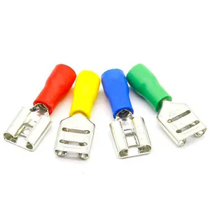 Female Quick Disconnect Vinyl PVC Insulated Spade Wire Connector Electrical Crimp Terminal FDD