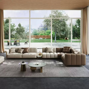 Sang Trọng Hiện Đại Chính Hãng Da Đàn Piano Key Top Layer Sofa Cho Phòng Khách Da Bò Góc Màu Sắc Phù Hợp Cho Hiện Đại Biệt Thự Sang Trọng - Product Image 2