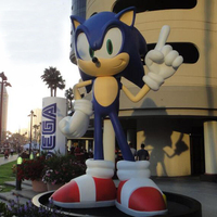 Vente directe d'usine, statue en fibre de verre de Sonic, personnage de dessin animé, grande taille, sculpture en résine