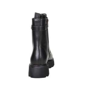 รองเท้าบูทคอมแบทสำหรับผู้หญิง Xti หนังสีดำแบบผูกเชือก พื้นหนา - Product Image 4