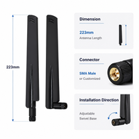 Antenne externe 4G LTE 698-2700MHz 5dBi 223mm SMA mâle à visser pour routeurs et caméras