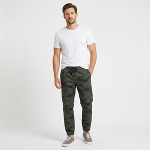 <b>Men's</b> Camouflage Mid Jogger Sweatpants Elastic Drawstring <b>Cuffed</b> Casual Pants Lightweight Polyester OEM Breathable Eco-Friendly - Product Image 4