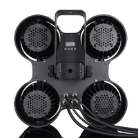Projecteur de scène RG-244B IP65 étanche COB 4-yeux blanc chaud, éclairage de scène à effet blinder, contrôle DMX512, en aluminium durable