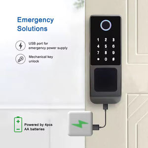 Aiendi Outdoor Keyboard Digital Fingerprint Smart Wifi Double Ttlock Outside Metal for Waterproof Gate Door Rim <b>Lock</b> AIENDI-X1 B - Product Image 3