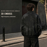 Veste matelassée noire effet vieilli 100% coton anti-UV écologique séchage rapide polaire streetwear motif uni unisexe automne coupe classique