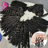 Extensions de cheveux au crochet sans nœuds, style bohème, Yaki, raides et crépus, en cheveux humains Remy vierges brésiliens, qualité usine, à nœuds miracle