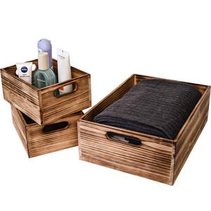 Présentoir de vente au détail de fruits de comptoir en bois ancien attrayant bon marché caisses de stockage en bois pour la vente de produits - Product Image 4