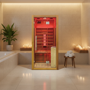 Piccola <span class=keywords><strong>Sauna</strong></span> Finlandese a Vapore Infrarossi per Uso Domestico Monoposto Kit <span class=keywords><strong>Sauna</strong></span> Secca a Bassa Emissione EMF - Product Image 2