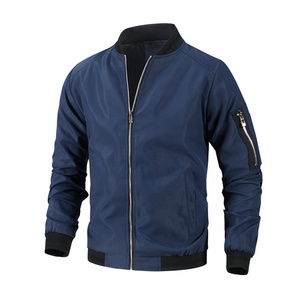 Giacca Bomber da <span class=keywords><strong>Uomo</strong></span> <span class=keywords><strong>Casual</strong></span> a Maniche Lunghe Autunnale Antivento con Logo Personalizzato - Product Image 4
