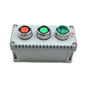 Botón de control a prueba de explosiones de aluminio Botón de enlace múltiple de aluminio en seguridad roja y verde primero - Product Image 1