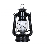 Lampe à kérosène LED classique écologique alimentée par batterie avec lumière à intensité réglable, lanterne de camping vintage portable avec poignée, lanterne d'urgence
