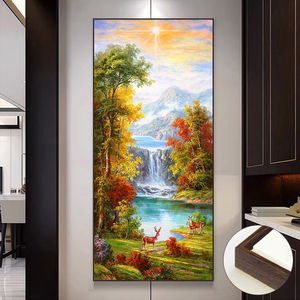 Moda decorazione per la casa arte della parete <span class=keywords><strong>paesaggio</strong></span> colorato <span class=keywords><strong>di</strong></span> <span class=keywords><strong>montagna</strong></span> <span class=keywords><strong>di</strong></span> cristallo <span class=keywords><strong>di</strong></span> porcellana all'ingrosso personalizzato LED appeso a muro - Product Image 5