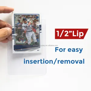 Custom LOGO Transparent Clear PVC Semi Rigid Card Sleeve Case Saver 1 For Grading Trading Card Protect Cards Holder