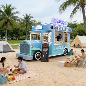 รถเข็นขายอาหารเคลื่อนที่แบบกำหนดเองได้ ขนาดต่างๆ รถเข็นสแตนเลสสำหรับการส่งออกทั่วโลก ขายส่ง - Product Image 1