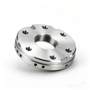 Plaque à bride usinée CNC sur mesure OEM, bride filetée en aluminium, laiton, acier inoxydable, bride de connexion industrielle de haute précision - Product Image 1