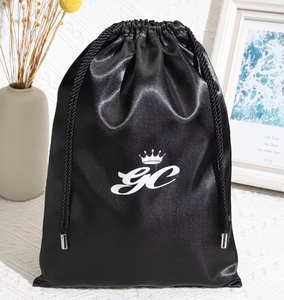 Sac de rangement personnalisé de luxe en non-tissé pour perruques, chapeaux et chaussures, avec cordon en satin, réutilisable et portable - Product Image 4