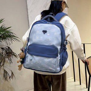 <b>Student</b> <b>Backpack</b> 18 In Large Capacity Casual Unisex For Leisure Travel With Interior Zipper Pocket - Product Image 3