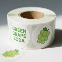 Étiquettes adhésives en vinyle imprimées sur mesure, résistantes à l'eau, aux rayures et aux UV, avec logo personnalisé, forme découpée pour jus de fruits