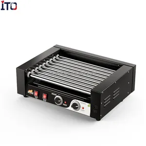 Automatic Hot Dog Grill 7 Rollers Commercial Electric Hot Dog Making Machine For Sale