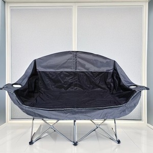 <span class=keywords><strong>Poltrona</strong></span> portatile divano a due piani per esterni pieghevole in cotone con portabicchieri da vino per vacanze di piacere e campeggio - Product Image 6