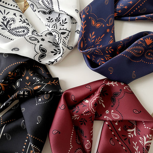 Nouveau Foulard Carré en Soie Satinée Imprimé Paisley pour Femme, Style Vintage, Bandana de Luxe Tendance, Écharpe de Cou à la Mode, Meilleure Vente - Product Image 2