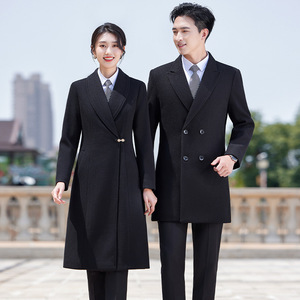 Abrigo de Invierno Unisex de Alta Calidad al por Mayor, Elegante, Cruzado, con Decoración Tridimensional, Mangas Largas, Extra Grueso, Ropa de Trabajo - Product Image 3