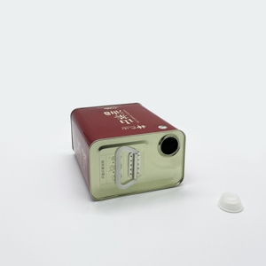 Boîte en fer blanc carrée personnalisable en gros avec poignée en plastique pour huile alimentaire, aliments pour animaux, biscuits, chocolat, gâteaux, huile d'olive - Product Image 5