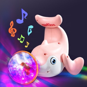 Novedades, Juguetes Sensoriales Divertidos para Bebés, Juguete Eléctrico Giratorio con Música y Luz, Juguetes de Delfines para Bebés - Product Image 4
